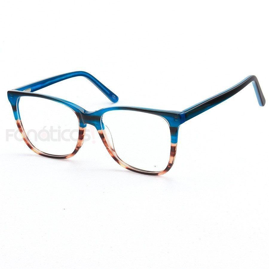 Armação de Óculos Quadrada MJ496 Azul Degrade