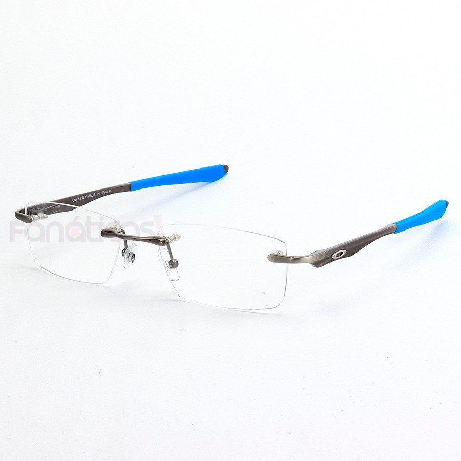 Armação de Óculos Flutuante Sem Aro Wingfold Grafite Azul Claro