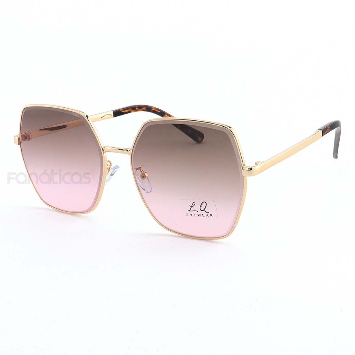 Óculos de Sol LQ95591 Dourado e Lente Rosa Degrade