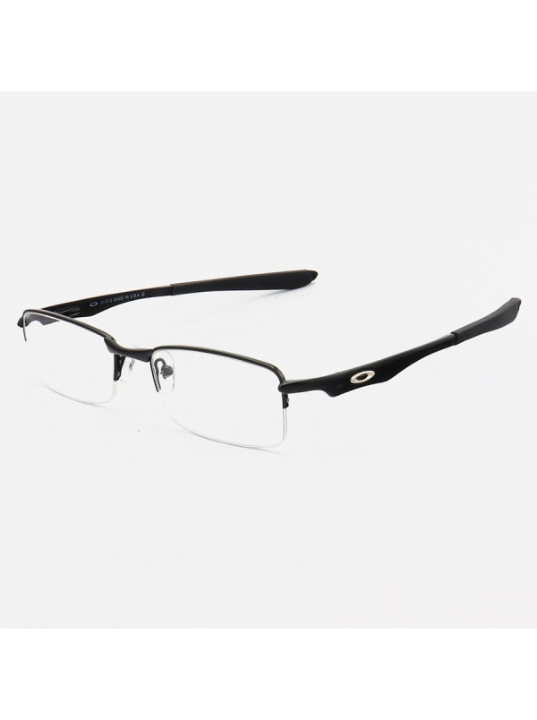 Armação de Óculos Retangular Meio Aro Brushed OX5040 Preto