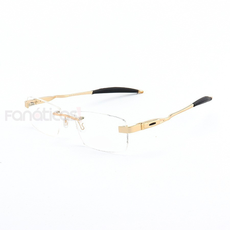 Armação de Óculos Flutuante Sem Aro Oakley O1267 Dourado