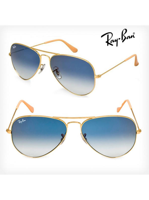 Óculos de Sol Aviador Azul Degrade