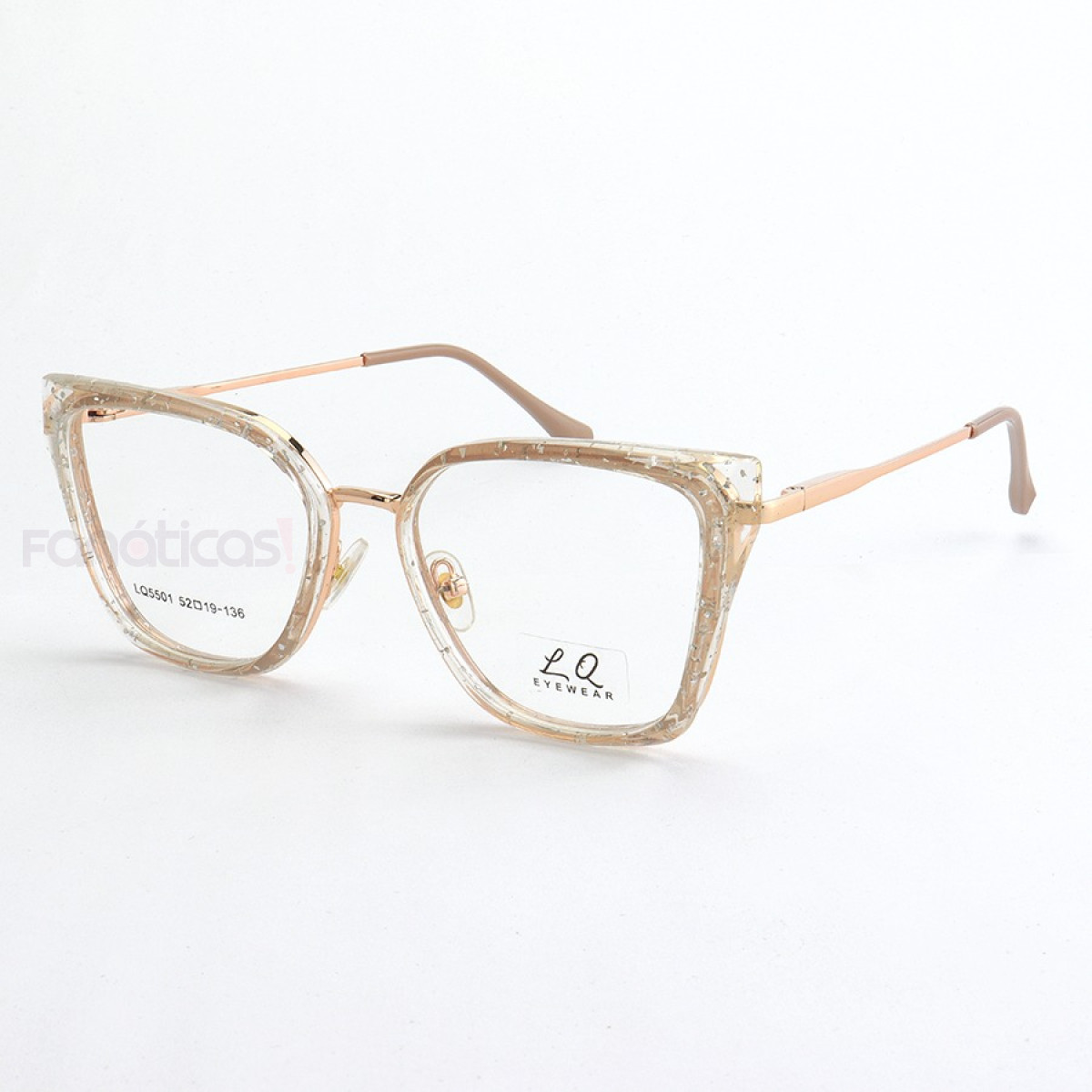 Armação de Óculos Quadrado LQ5501 Chamagne