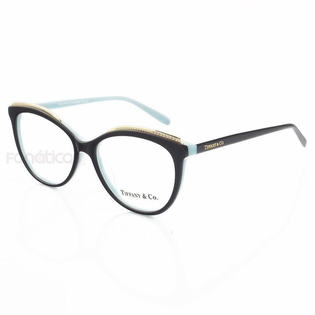 Armação de Óculos Gatinho TF2147 Preto e Azul