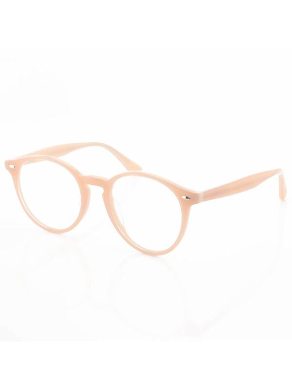 Armação de Óculos Redonda Clear FN2180 Acetato Rosa