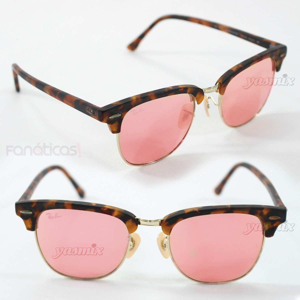 Óculos Clubmaster Tartaruga e Rose