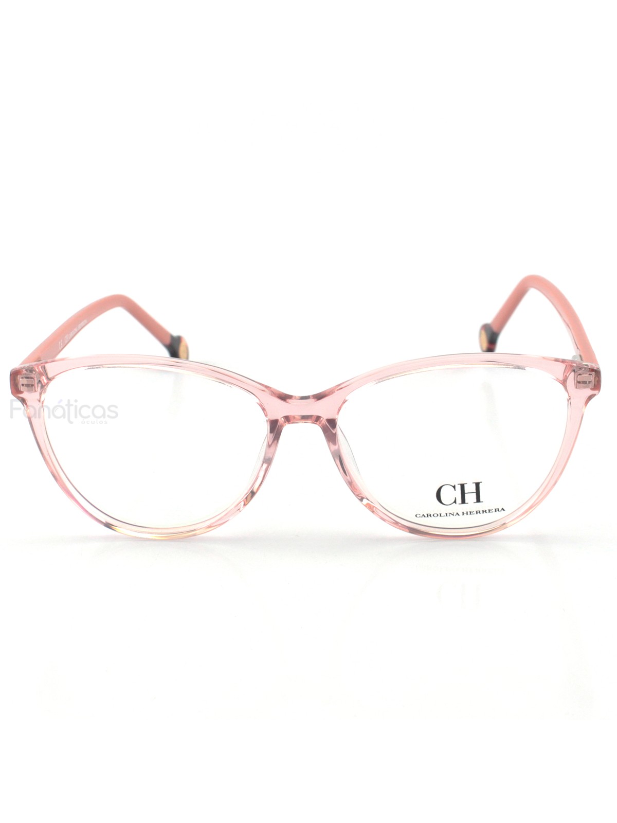 Armacao de Óculos Gatinho VHE772 Rosa Translucido
