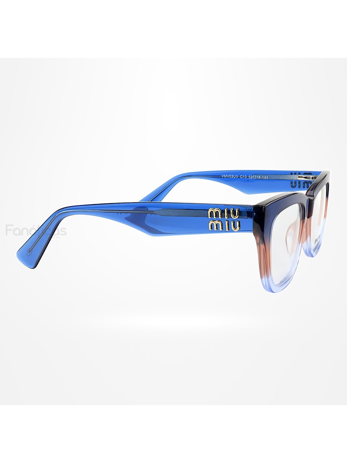 Armação de Óculos Gatinho VMV03UV Azul Degrade