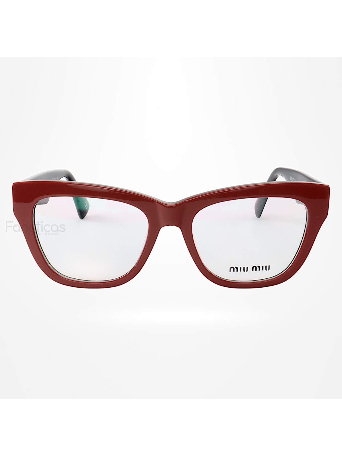 Armação de Óculos Gatinho VMV03UV Vermelho e Preto