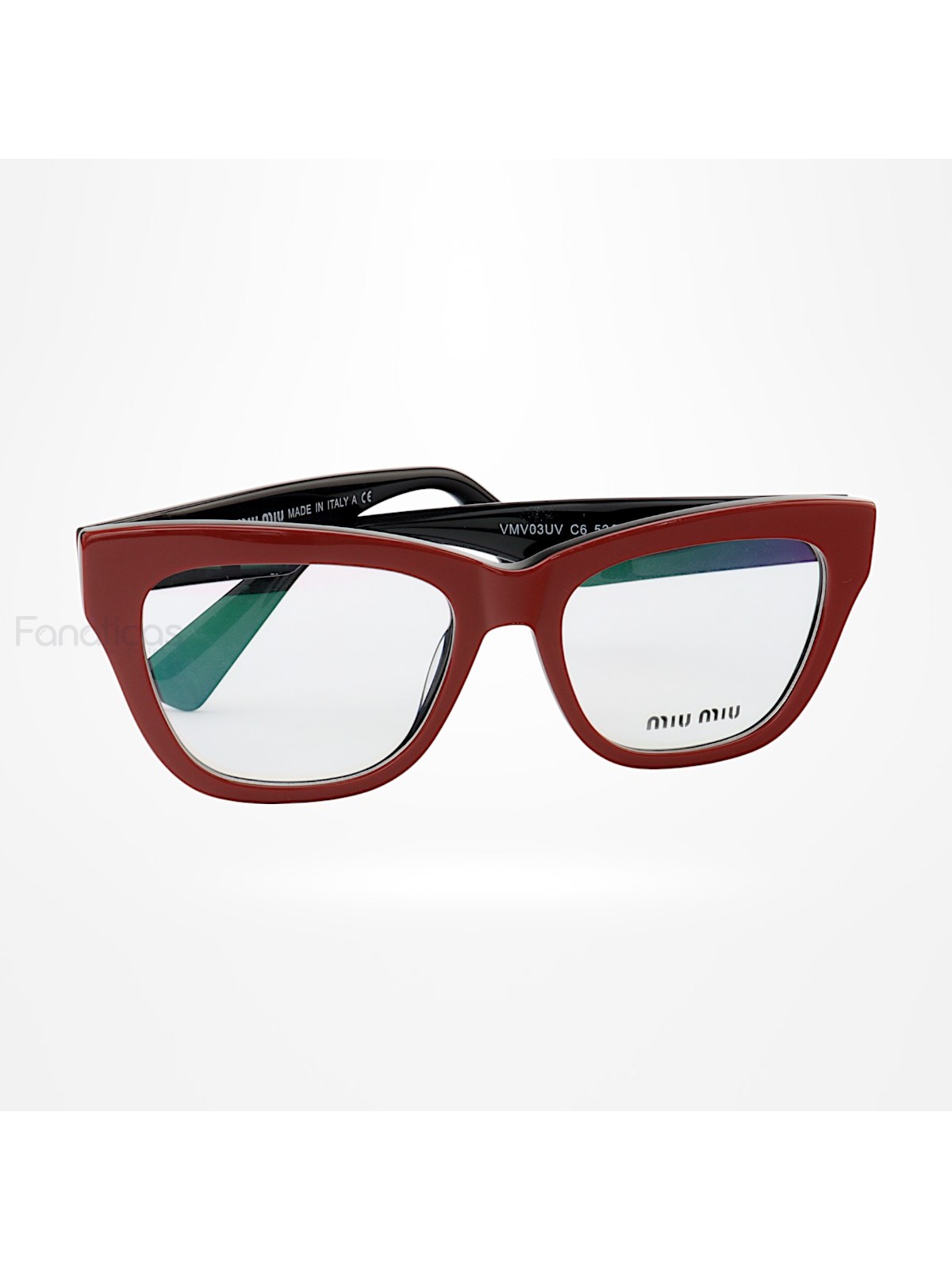 Armação de Óculos Gatinho VMV03UV Vermelho e Preto