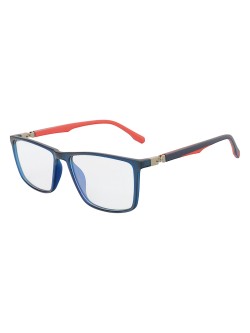 Armação de Óculos GB8005 Retangular Azul e Vermelho