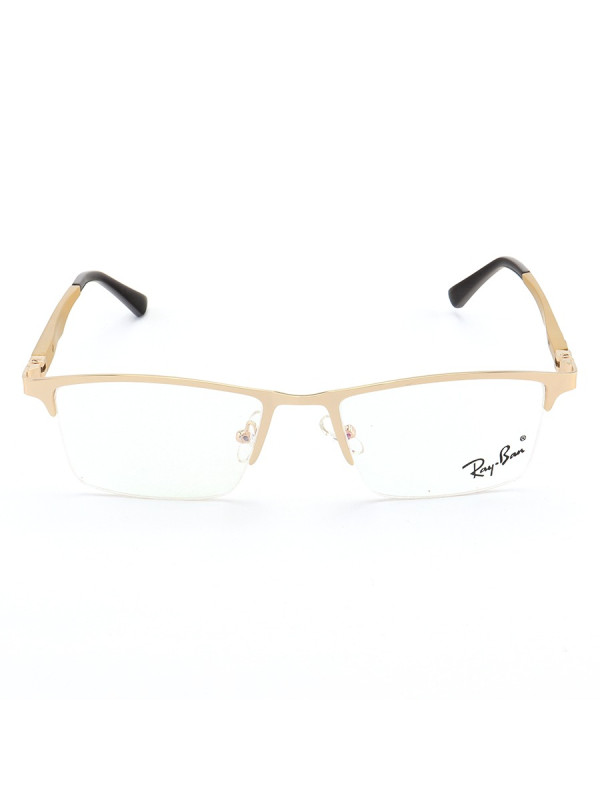 Armação de Óculos Masculina Meio Aro FN9128 Dourada