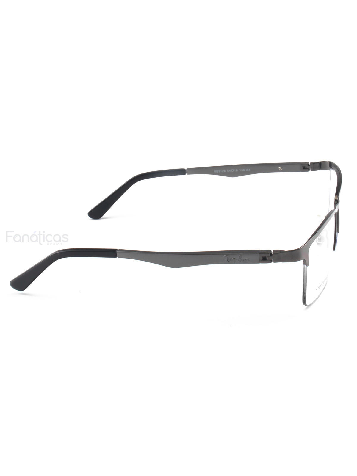 Armacao de Óculos Masculina Meio Aro FN9128 Grafite