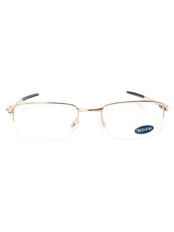 Armação de Óculos Meio Aro 826 Metal Dourado Masculina