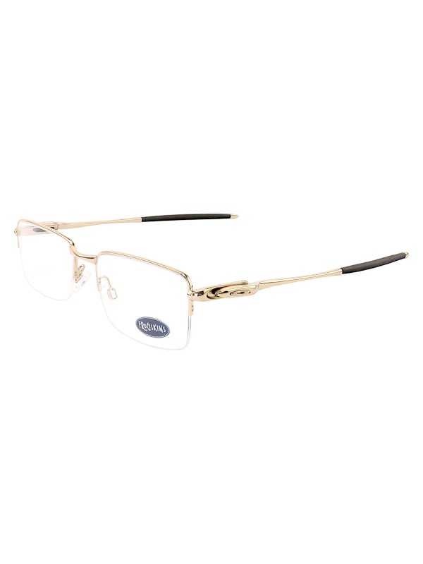 Armação de Óculos Meio Aro 826 Metal Dourado Masculina