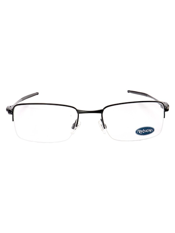 Armação de Óculos Meio Aro 826 Metal Preto Masculina
