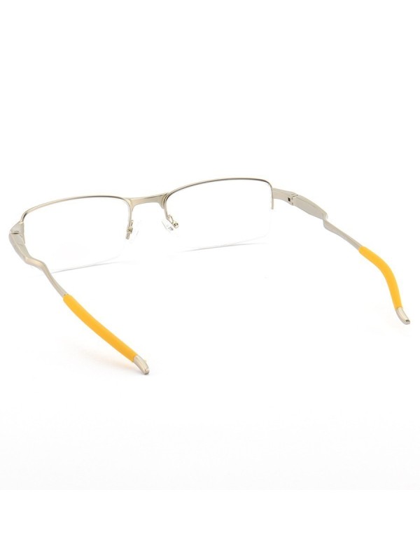 Armação de Óculos Meio Aro Evade OX3208 Cinza e Amarelo