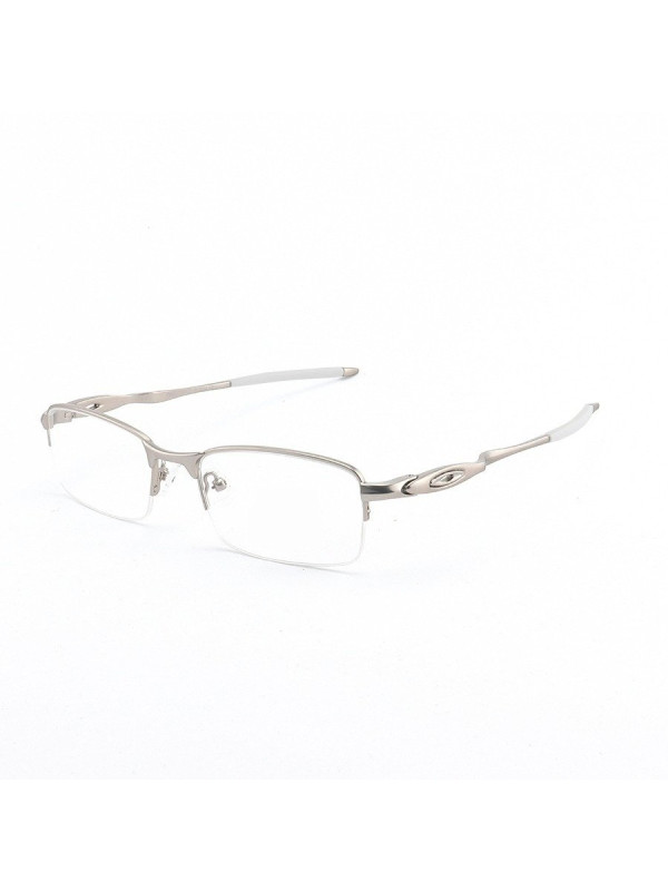 Armação de Óculos Meio Aro Evade OX3208 Prata Branco
