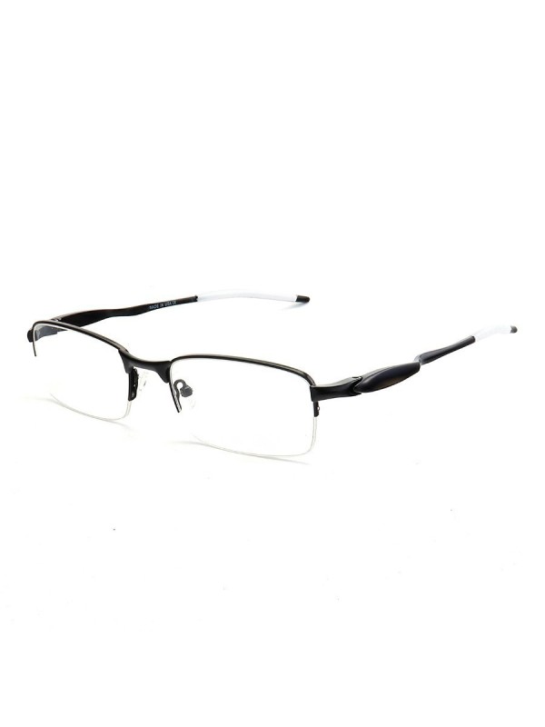 Armação de Óculos Meio Aro Evade OX3208 Preto e Branco