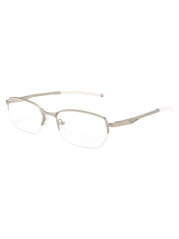 Armação de Óculos Meio Aro Kang OX7031 Prata e Branco