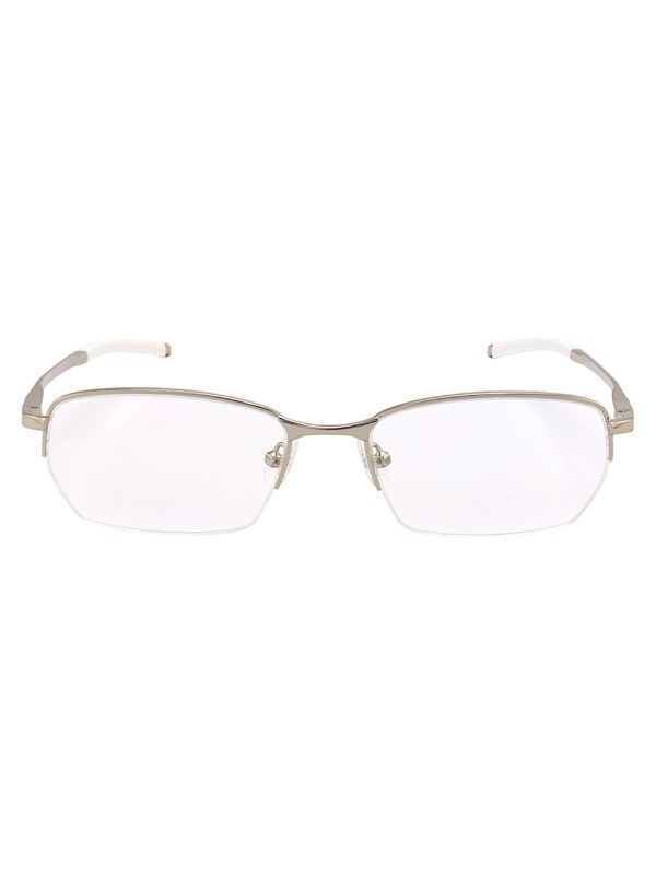 Armação de Óculos Meio Aro Kang OX7031 Prata e Branco