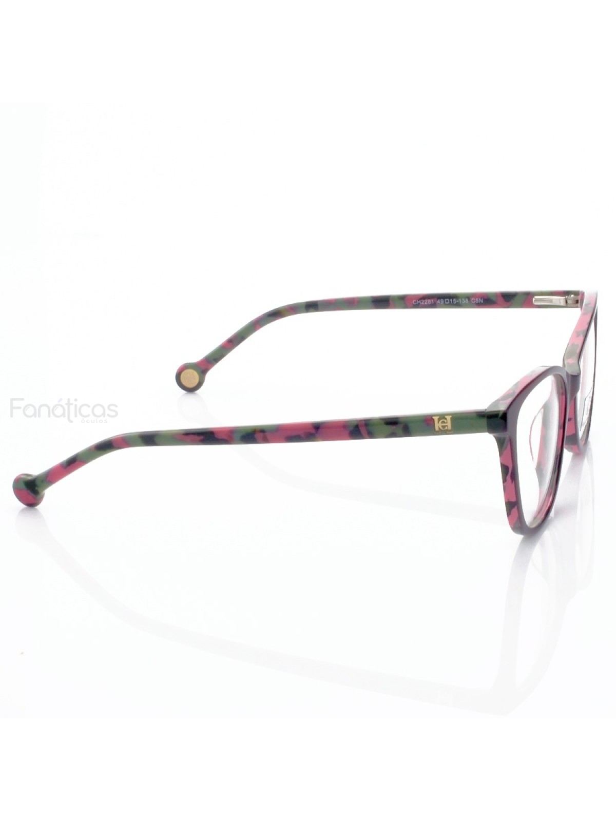 Armação de Oculos Oval CH2281 - Verde e Rosa