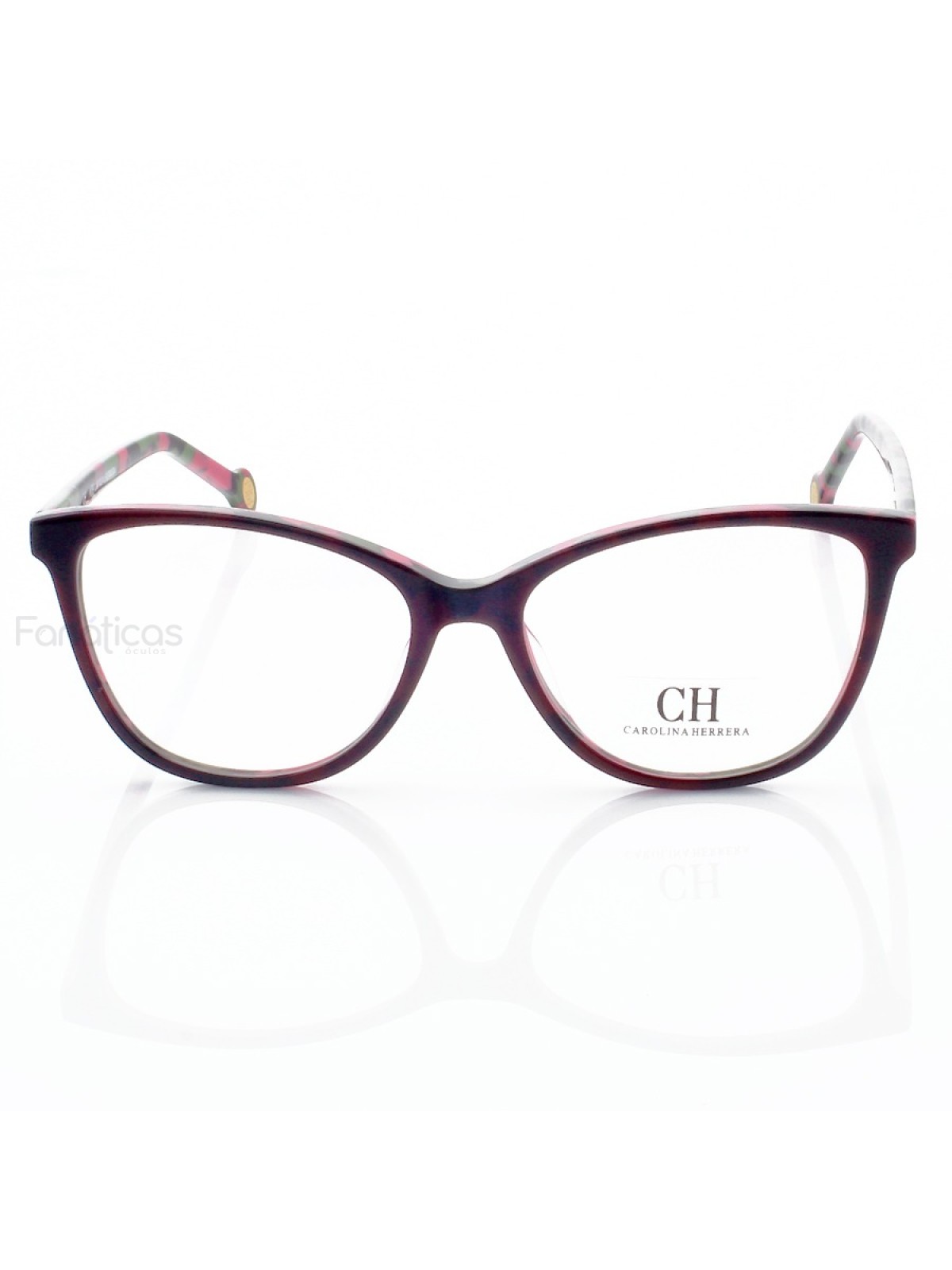 Armação de Oculos Oval CH2281 - Verde e Rosa