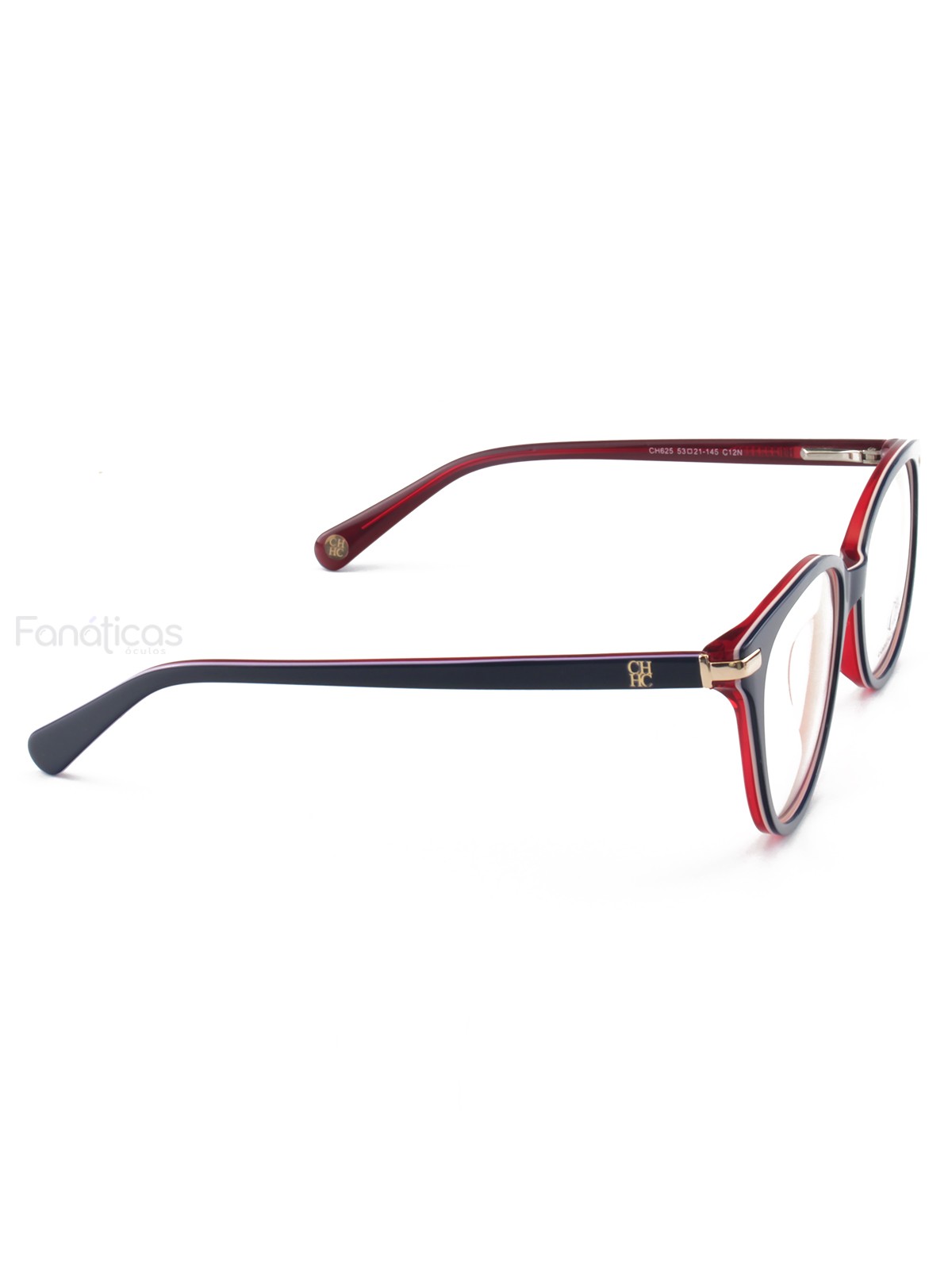 Armação de Óculos Oval CH625 Azul e Vermelho