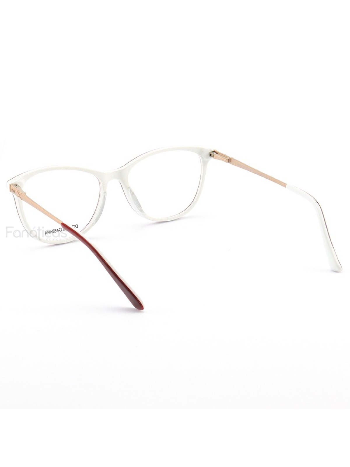 Armação de Óculos Oval DG3016 Vermelho e Branca