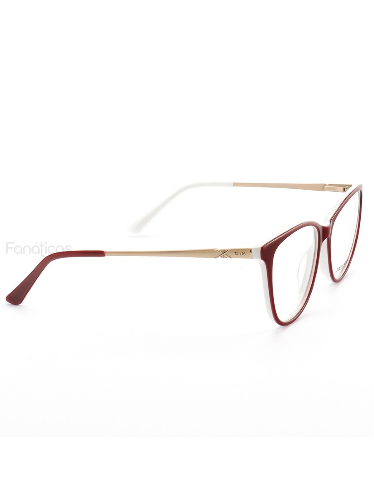 Armação de Óculos Oval DG3016 Vermelho e Branca