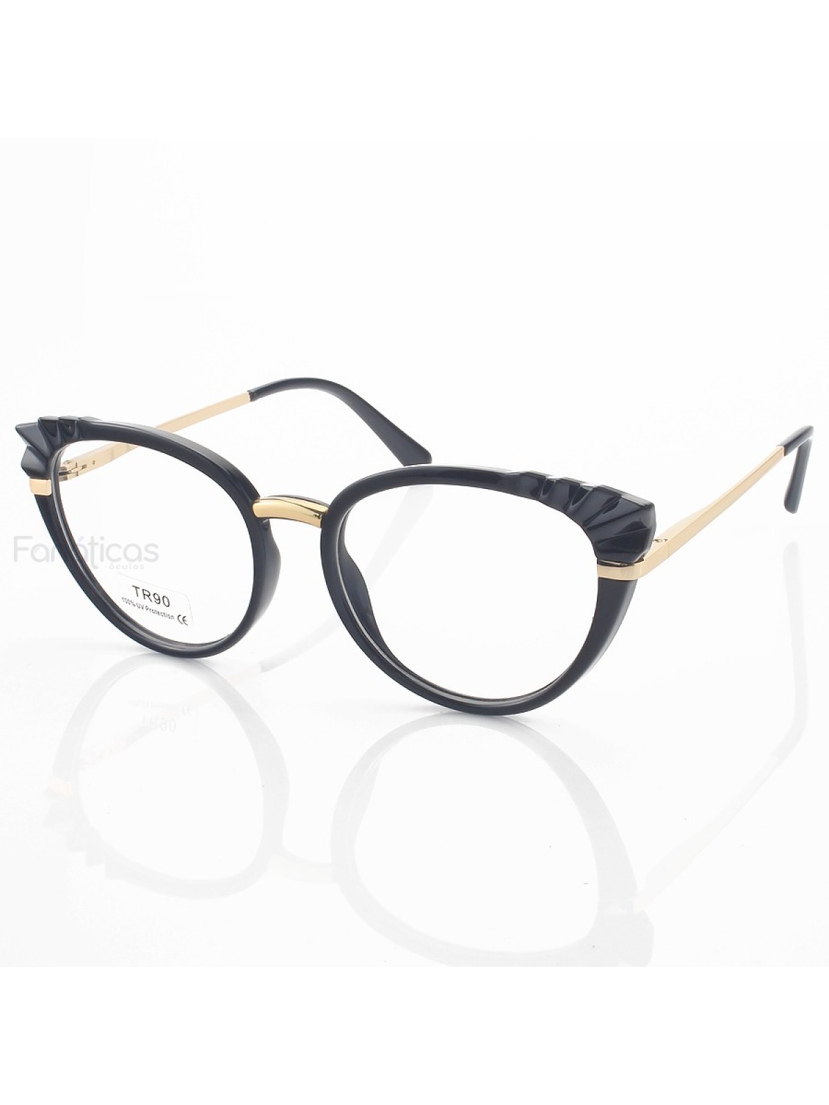 Armação de Óculos Oval DG5051 Diamante Preto