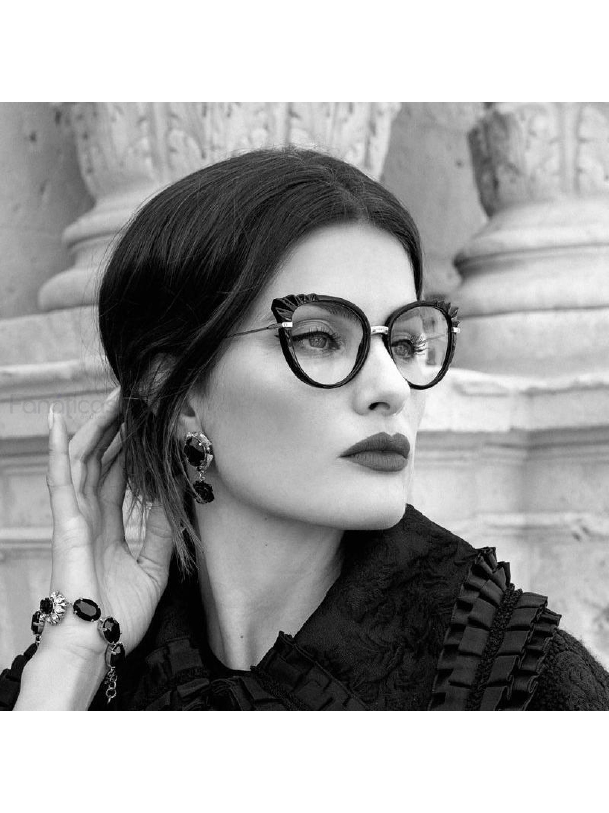 Armação de Óculos Oval DG5051 Diamante Preto