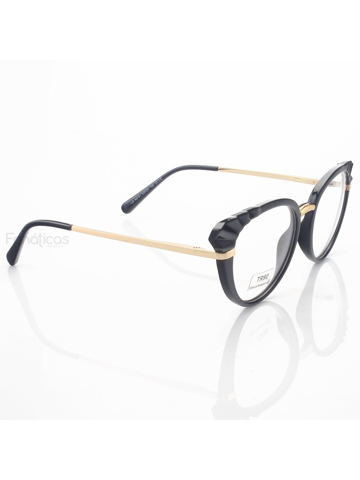 Armação de Óculos Oval DG5051 Diamante Preto