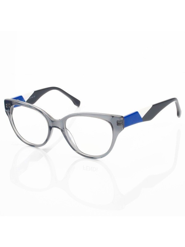 Armação de Óculos Oval FD3260 Cinza e Azul
