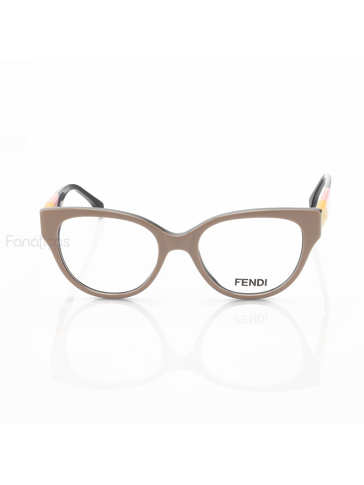 Armação de Óculos Oval FD3260 Nude e Amarelo