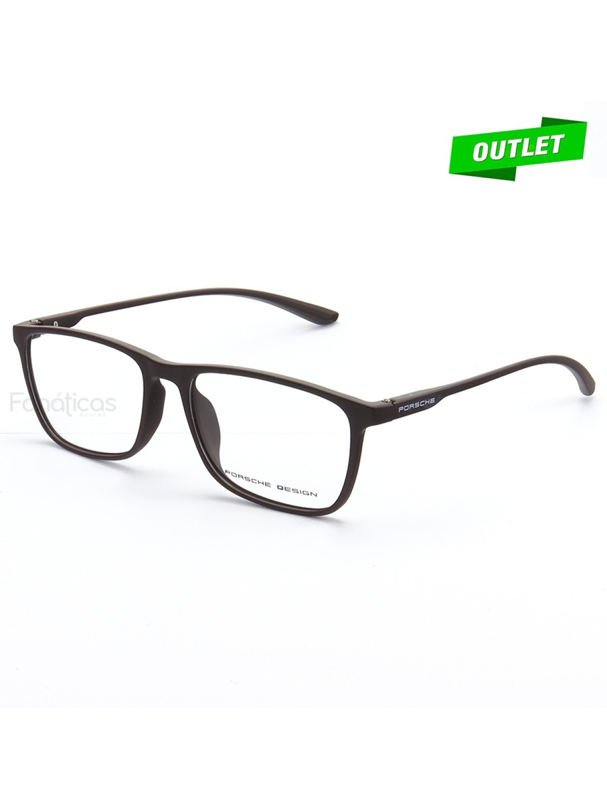 Armação de Óculos  Retangular Porsche Design P5151 Marrom