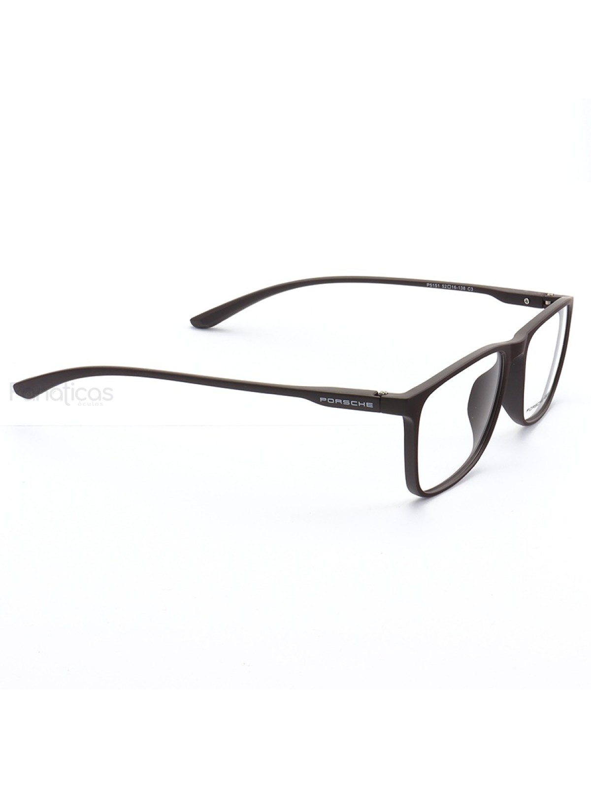 Armação de Óculos  Retangular Porsche Design P5151 Marrom