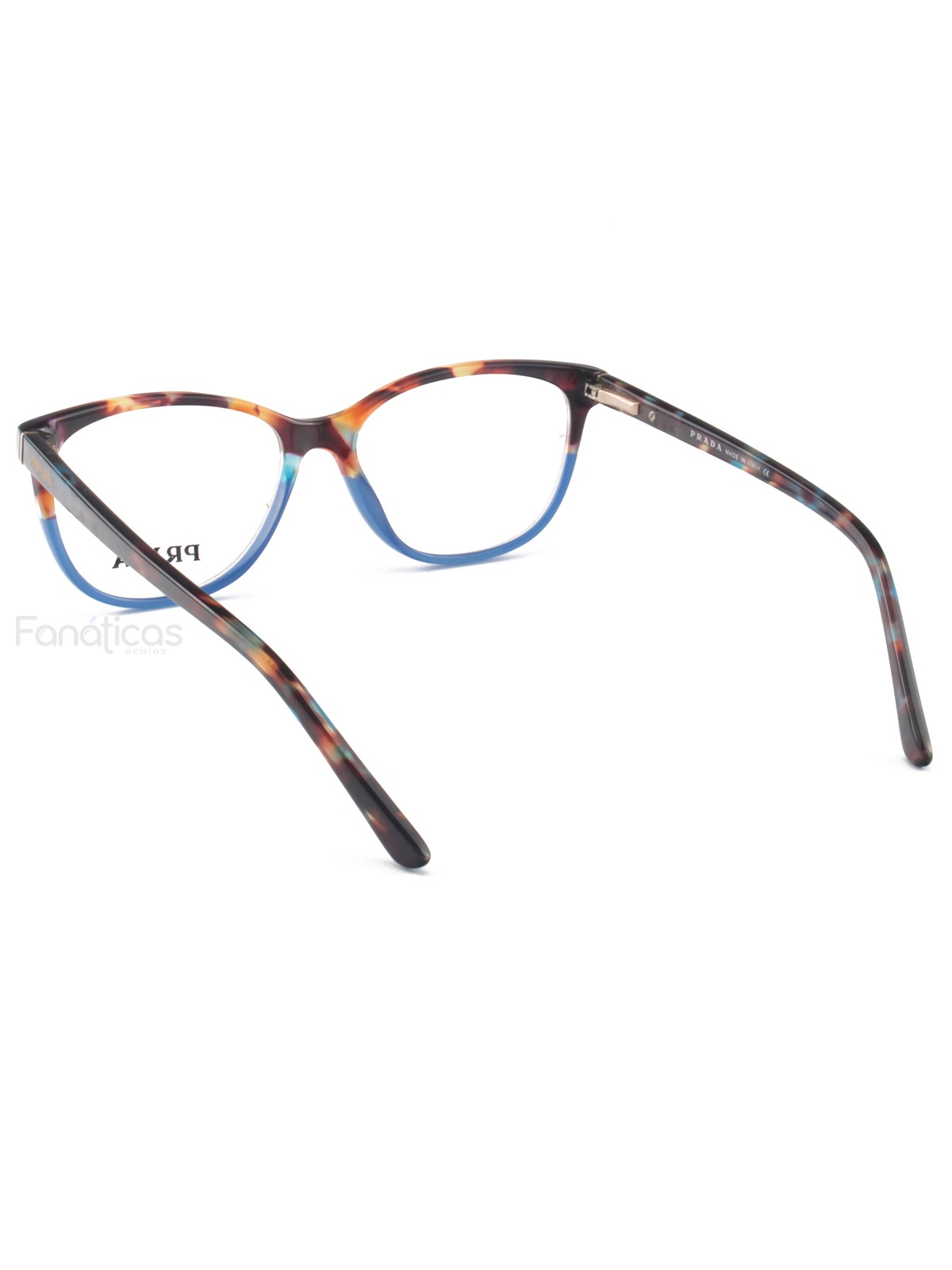 Armacao de Óculos Oval PR14RV Acetato Azul Tartaruga