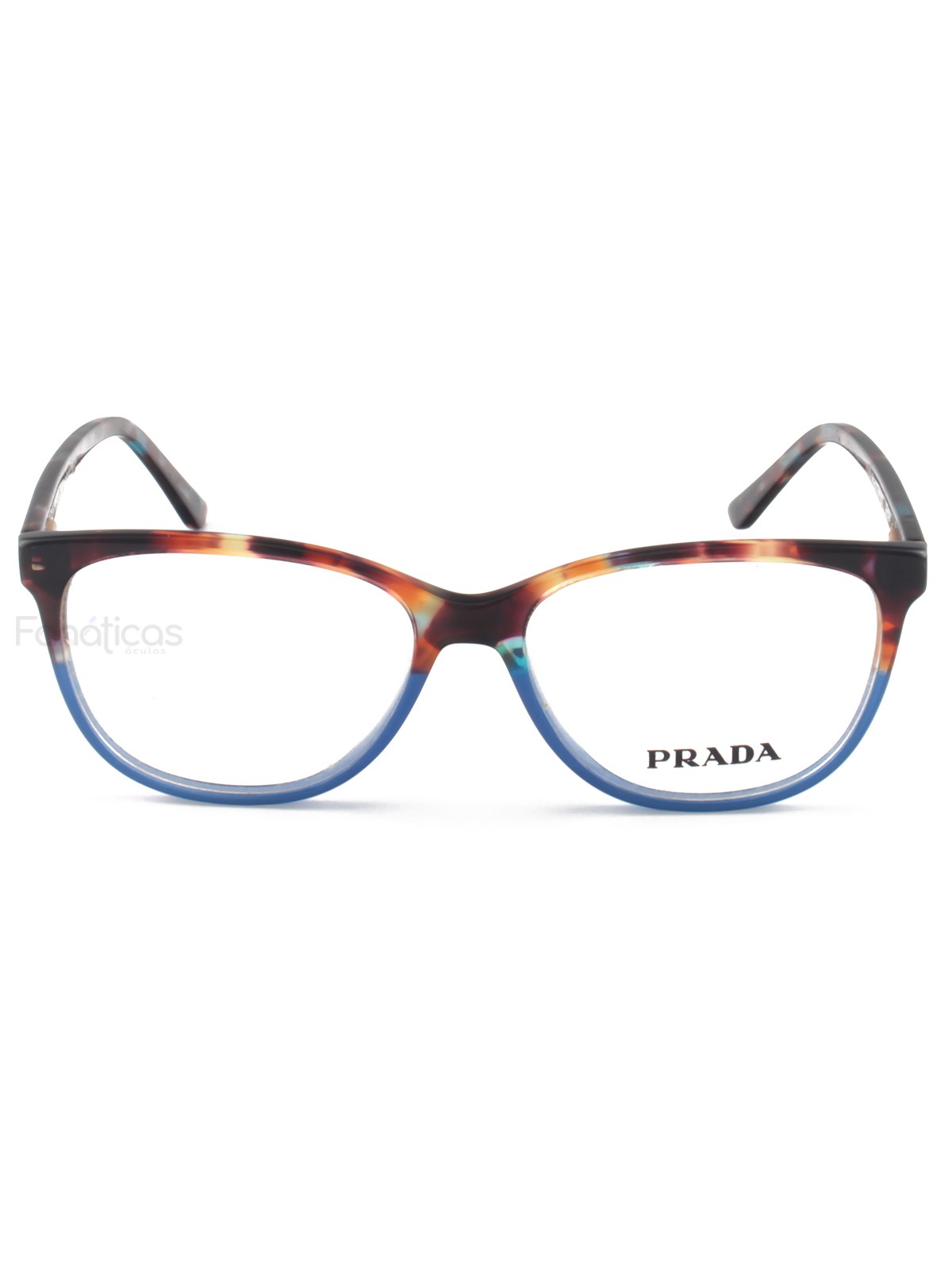 Armacao de Óculos Oval PR14RV Acetato Azul Tartaruga