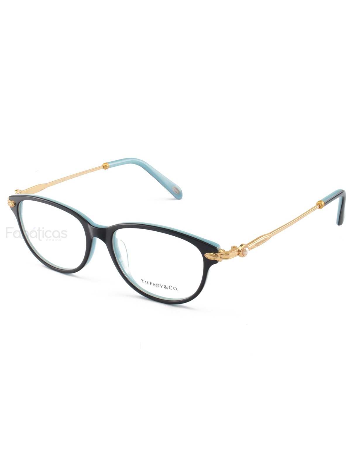 Armação de Óculos Oval TF2096 Preto e Azul