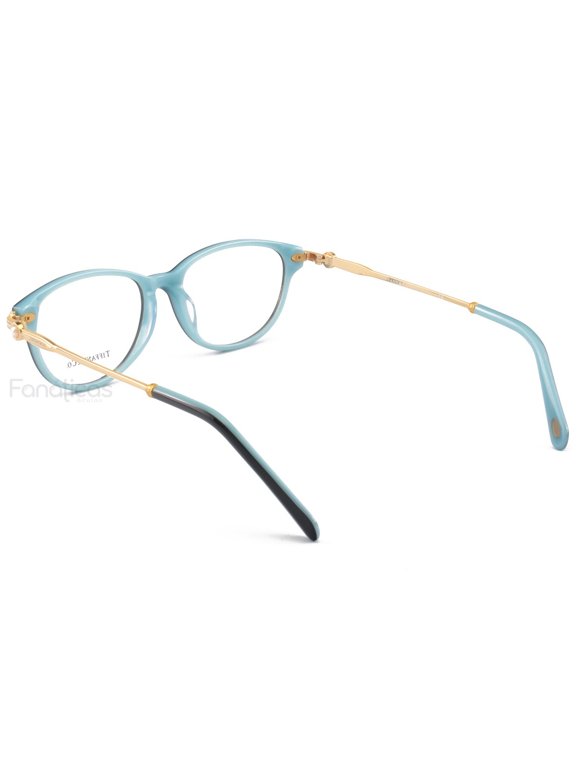 Armação de Óculos Oval TF2096 Preto e Azul