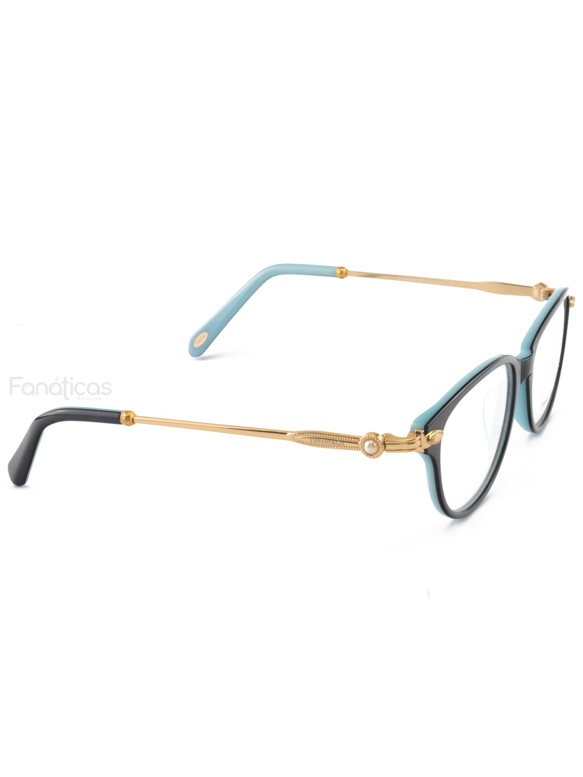 Armação de Óculos Oval TF2096 Preto e Azul