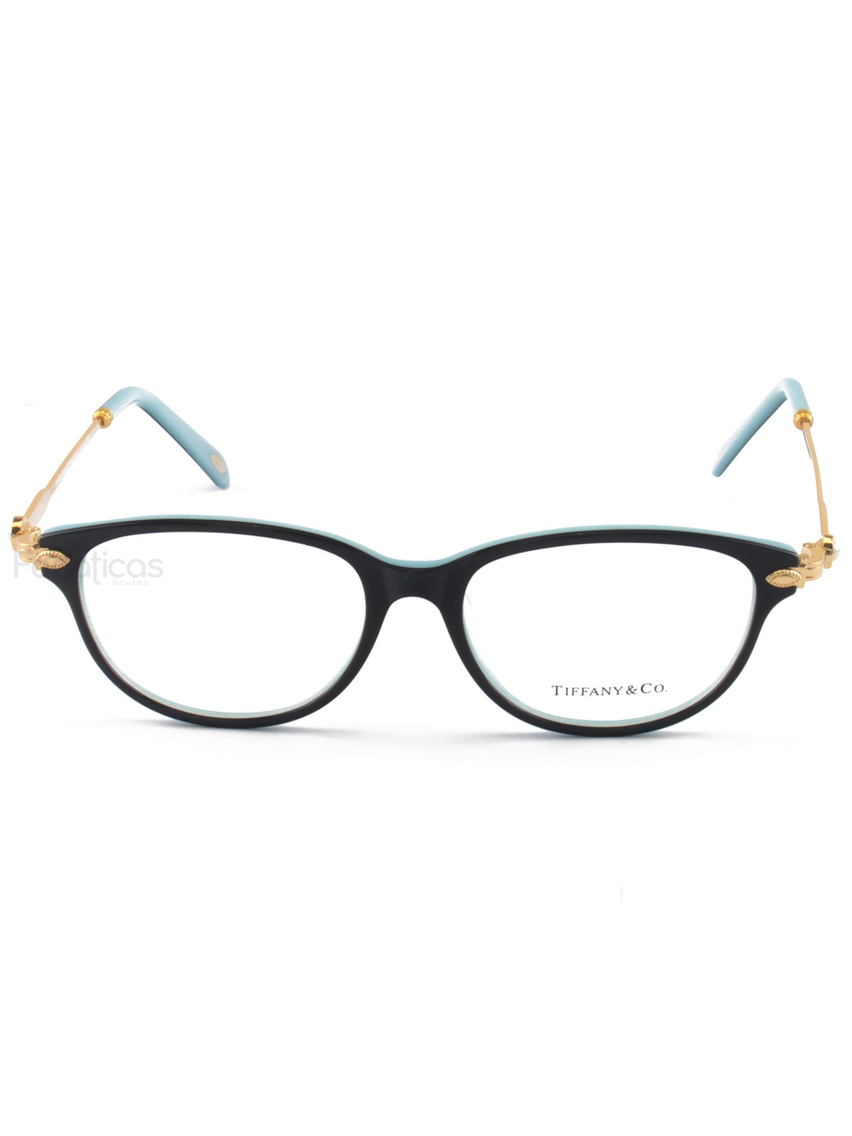 Armação de Óculos Oval TF2096 Preto e Azul