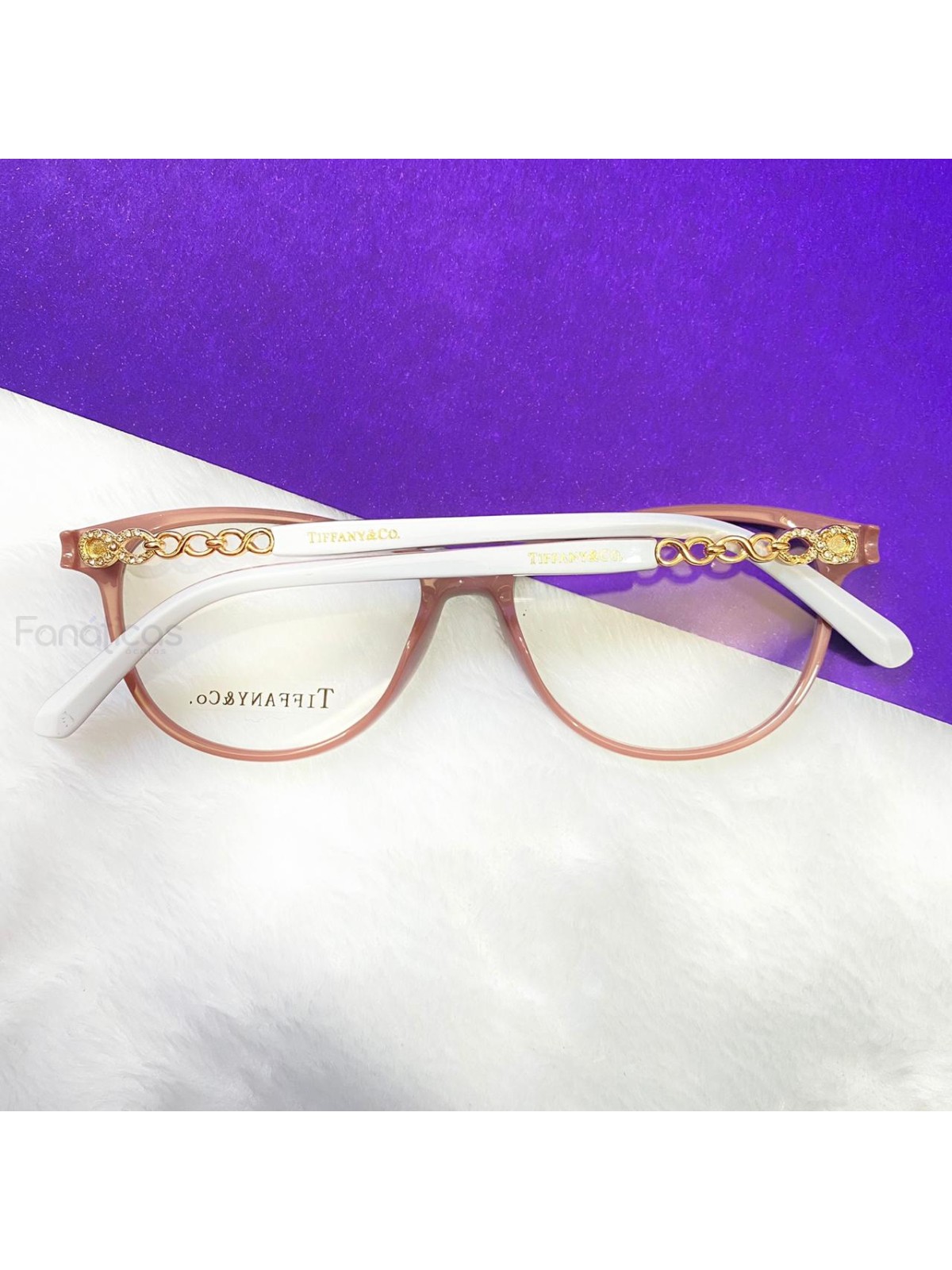 Armação de Óculos Oval TF2120 Branco e Nude