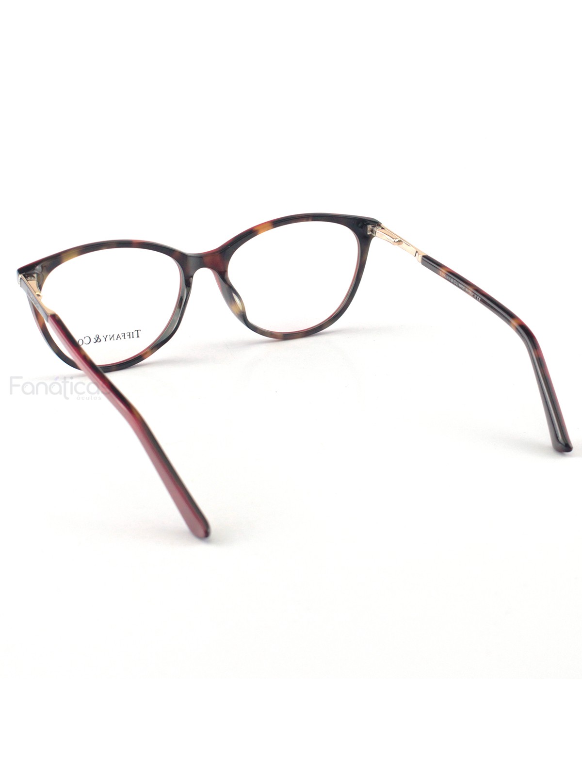 Armacao de Óculos Oval TF2142 Vermelho e Tartaruga