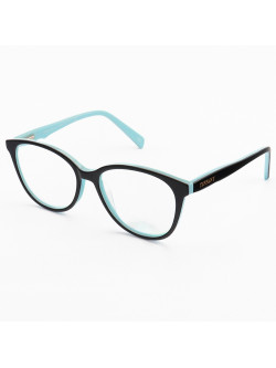 Armação de Óculos Oval TF2175 Preto e Azul