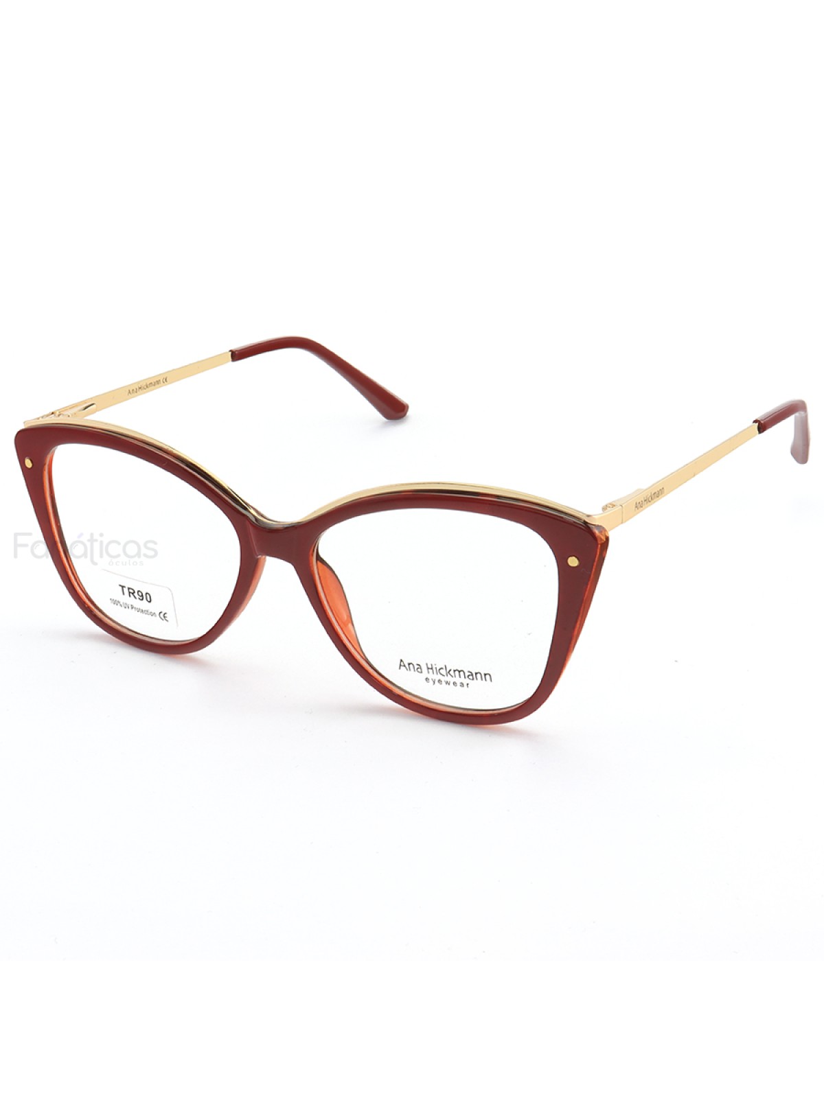 Armação de Óculos Quadrada  LQ92370 Vermelho Escuro