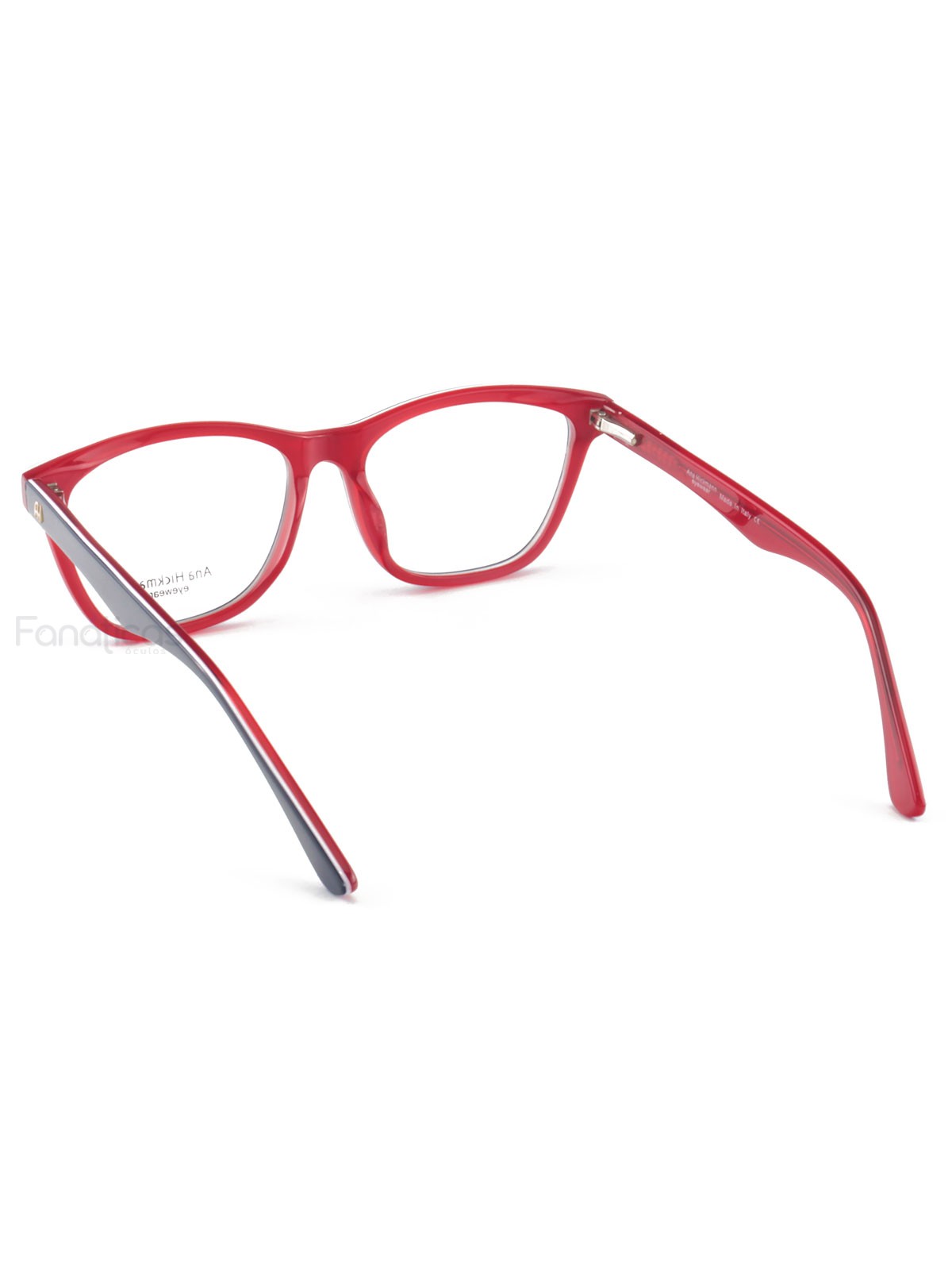 Armacao de Óculos Quadrada AH6225 Azul e Vermelho