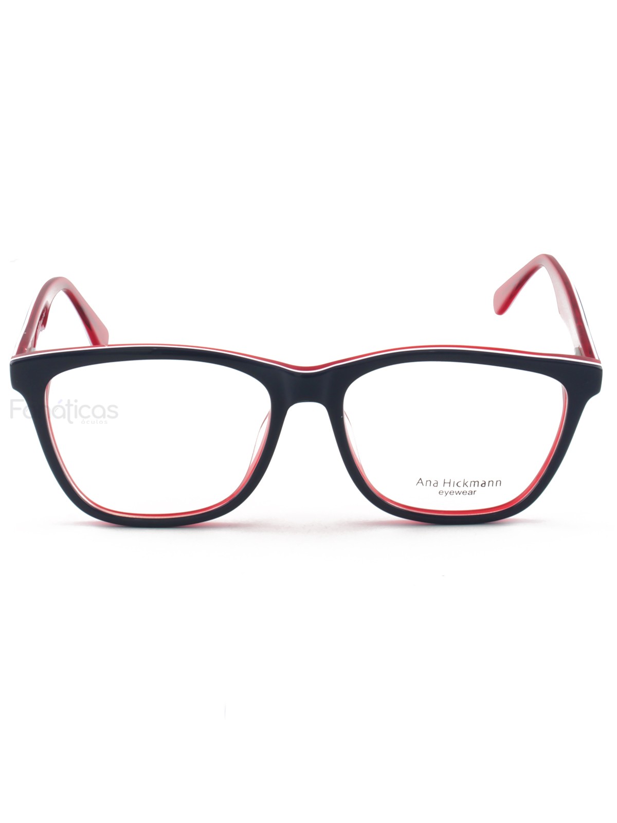 Armacao de Óculos Quadrada AH6225 Azul e Vermelho