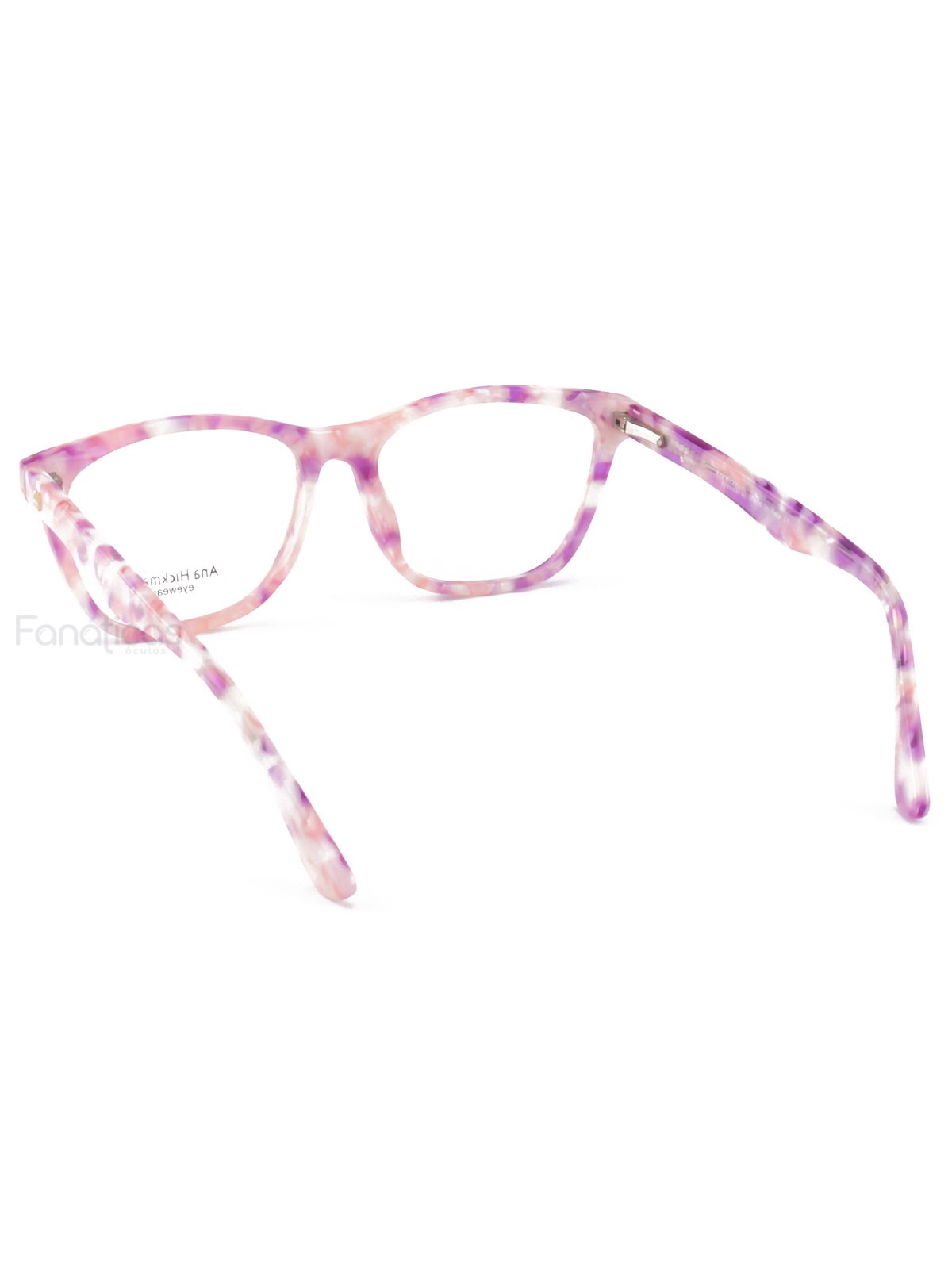 Armacao de Óculos Quadrada AH6225 Rosa Mesclado